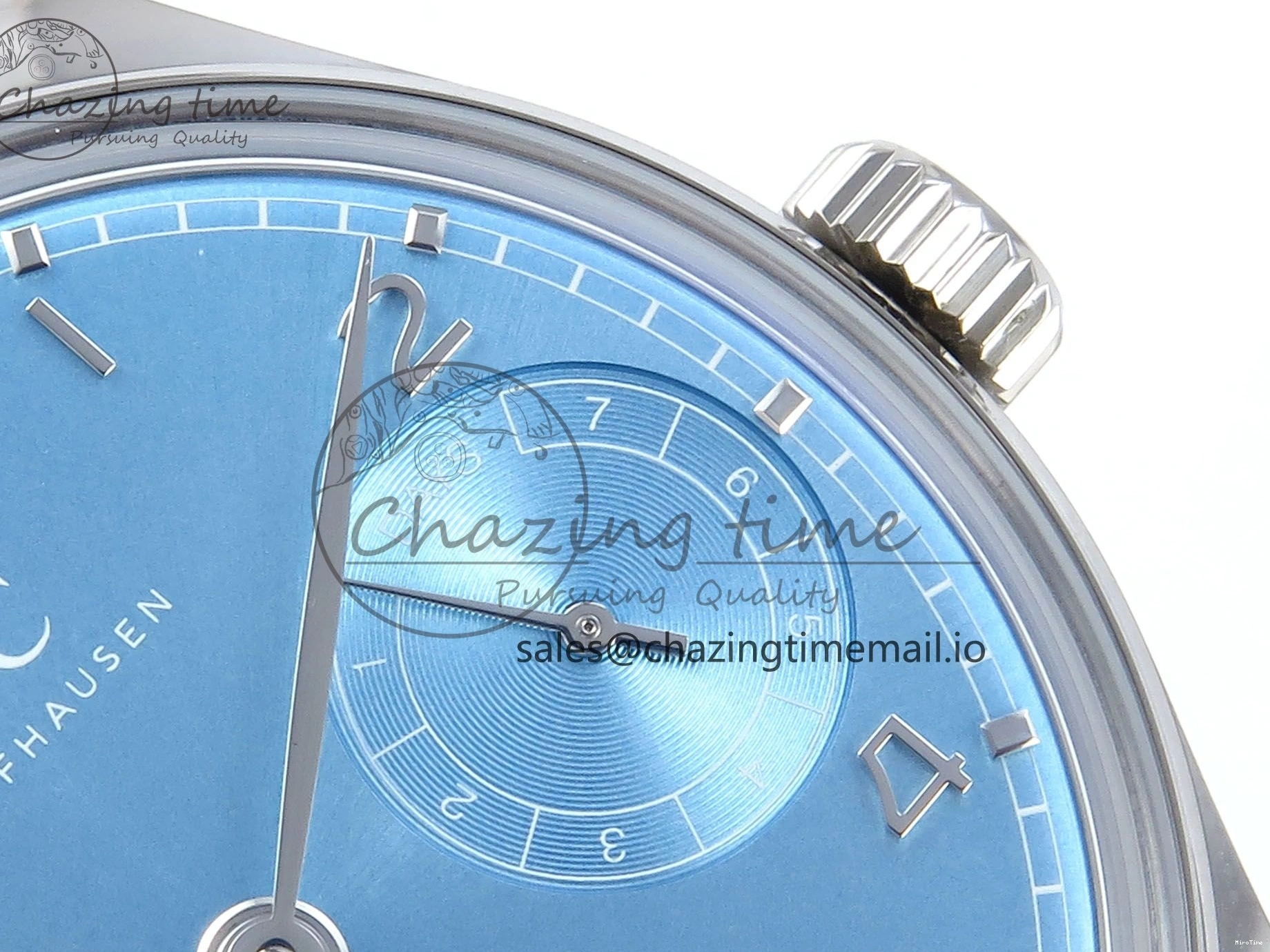 MIROTIME 0202 FashionForward Portugieser Auto IWC0562D APSF 1:1 Best Edition Light Blue Dial on SS Bracelet A 6994